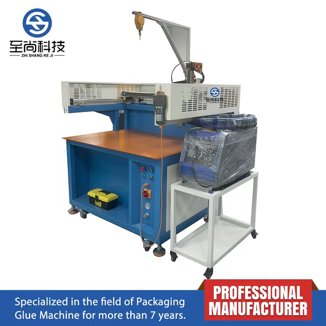 Cabinet Type Three-axis Hot-melt Glue Scraping Equipment for Gift Box Liner