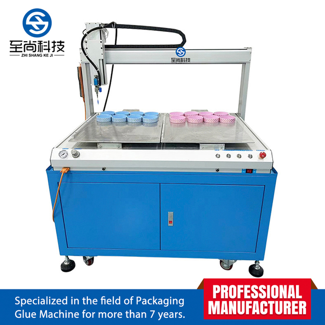 Double-Station Three-axis Cold Adhesive Glue Dispensing Machine for Packaging Production Solution